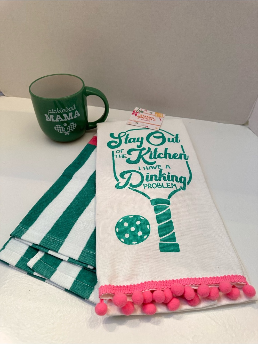 Pickleball Mug + Kitchen Towels